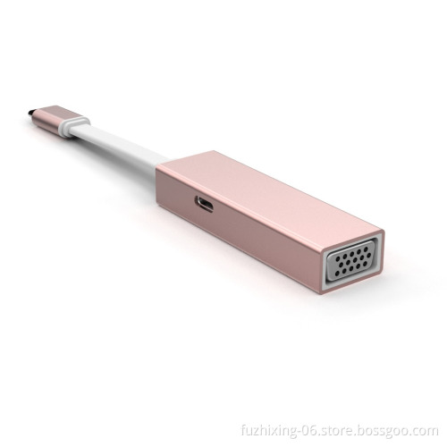 Innovative Product Type-C to VGA and 1 port USB3.0 Hub Converter